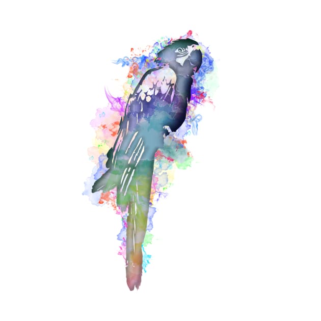 parrot watercolor by Enidrea