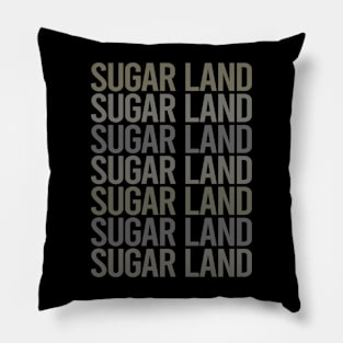 Gray Text Art Sugar Land Pillow