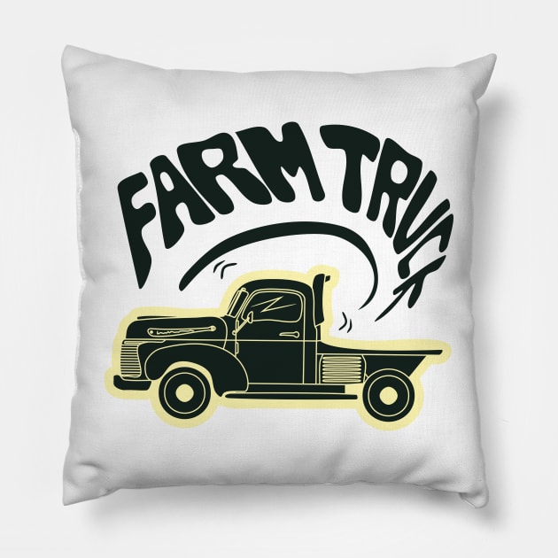 old farm truck Pillow by bloomroge