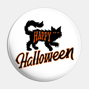 happy halloween cat Pin