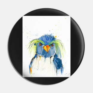 Blue Hopper Penguin Pin