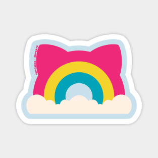 Pan Pride Cat Ear Rainbow Magnet