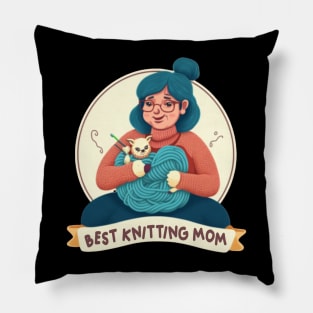 Best Knitting Mom Ever Pillow