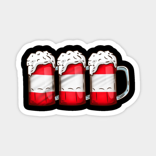 Beer Austria Flag - Craft Beer Drinking Gift Magnet by biNutz
