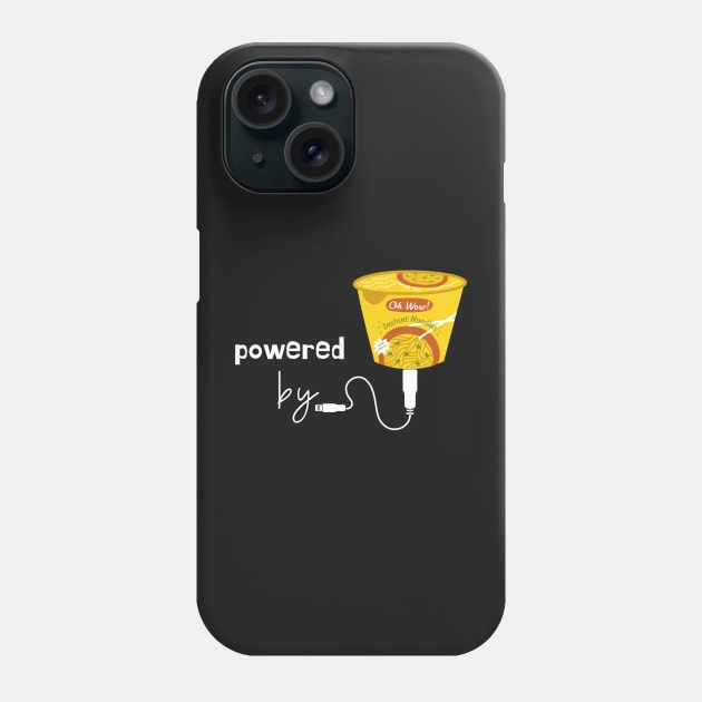 Powered by Instant Ramen Phone Case by leBoosh-Designs