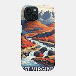 West Virginia United States of America Tourism Vintage Poster Phone Case