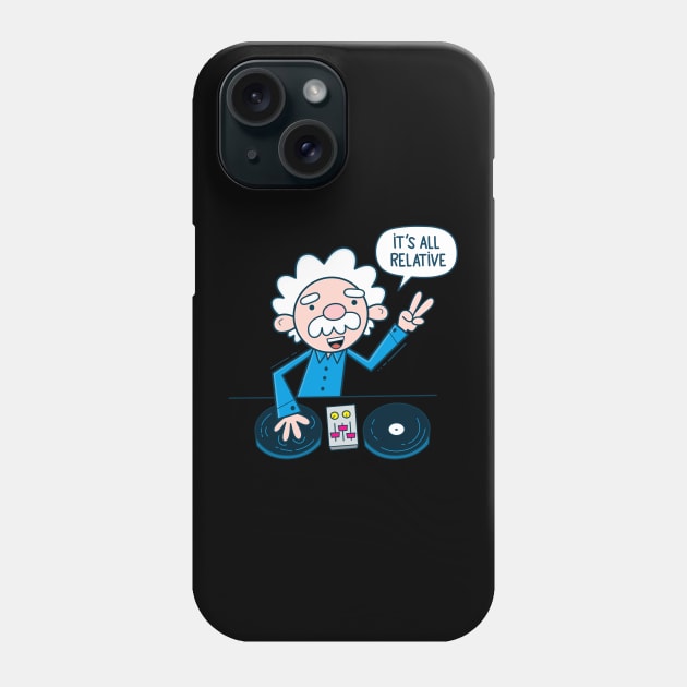 It's all Relative. Happy Scientist DJ, Physics Meets Beats Phone Case by Andy McNally