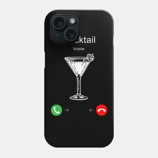 Cocktail is Calling Phone Case by Printadorable