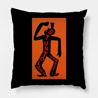 Stuntology Guy, variation in orange Pillow