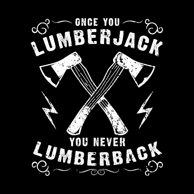 Once You Lumberjack - You Never Lumberback, Vintage/Retro Design by VintageArtwork