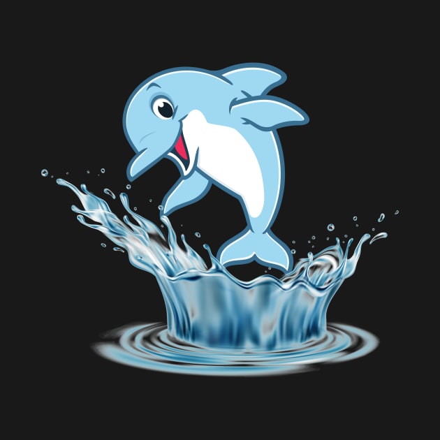 Dolphin dancing in water by Perfect Spot