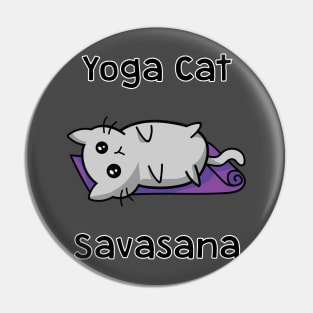 Yoga Cat Savasana Pin