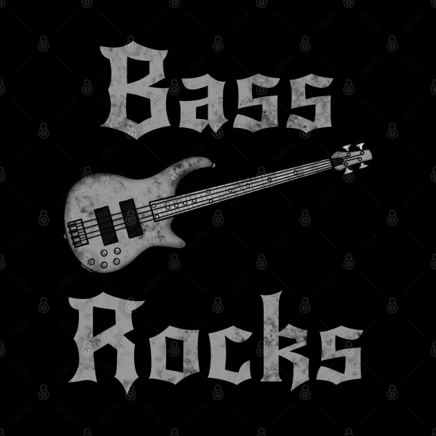 Bass Rocks, Bassist Goth Heavy Rock Metal Musician by doodlerob