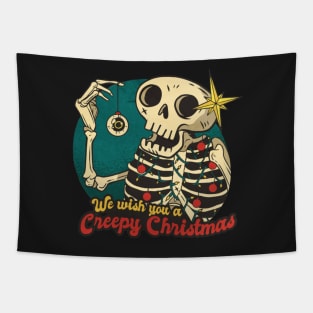 Skeleton Christmas Cartoon Tapestry