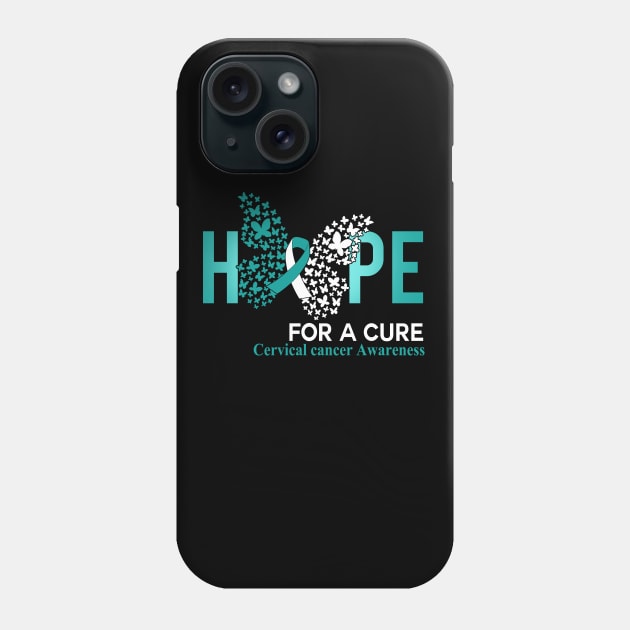 Hope For A Cure Butterfly Gift Ovarian cancer 2 Phone Case by HomerNewbergereq