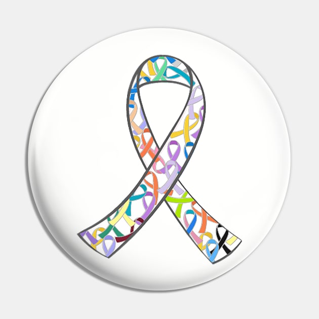 Awareness Ribbon - All Cancers Pin by CuteCoCustom