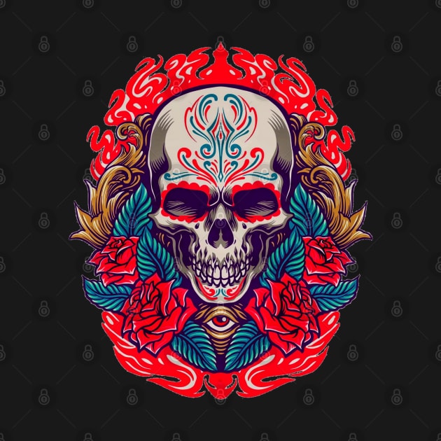 Day of the Dead Mexican Skull by TheSkullArmy