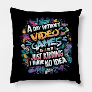 Unplugged Gamer: Embrace the Unknown World Beyond Gaming! Pillow