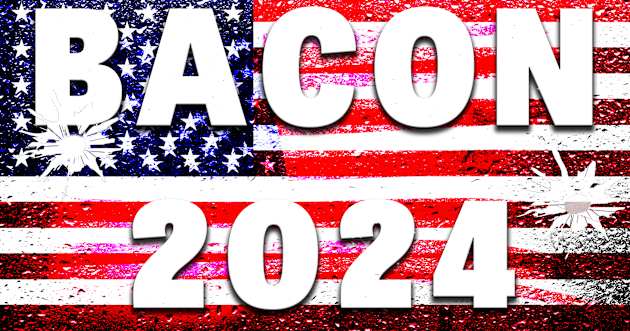 Bacon 2024 Kids T-Shirt by lordveritas