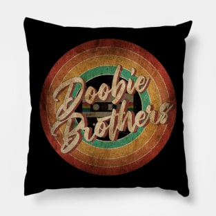 Doobie Brothers Vintage Circle Art Pillow