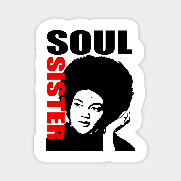 Kathleen Cleaver-Soul Sister Magnet by truthtopower