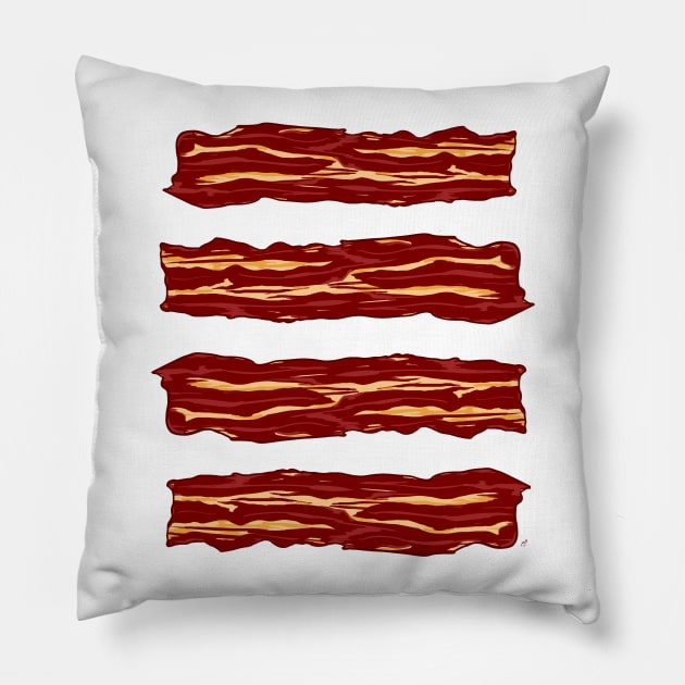 Bacon Bacon Bacon Bacon Pillow by pbDazzler23