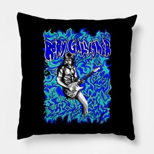 Rory Gallagher blue Pillow