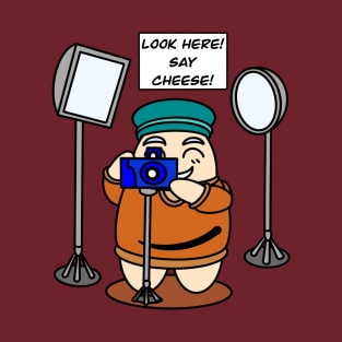 Look here! Say cheese! colour T-Shirt