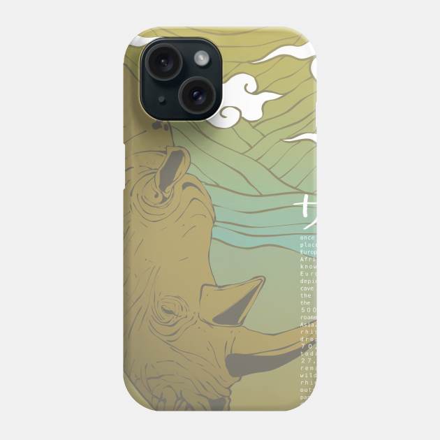 Rhino Phone Case by Amartwork