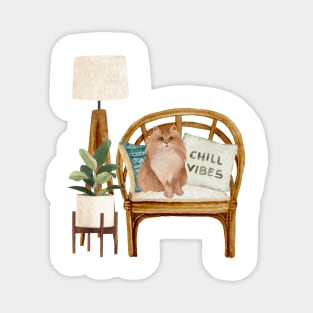 Cute Cat Chill Vibes Magnet