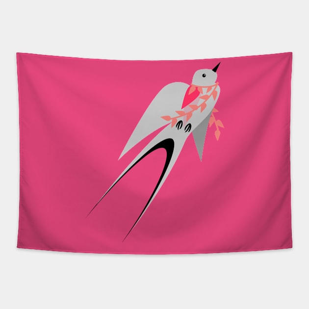 Scissor-Tailed Flycatcher Tapestry by lybcomic