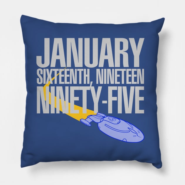 Voyager Premiere Date Pillow by PopCultureShirts