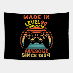 T4681934 Made In Level 90 Unlocked Awesome Since 1934 Tapestry