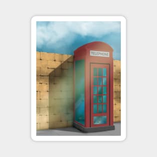 Phone booth aquarium Magnet