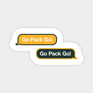 Go Pack Go Text Message Magnet