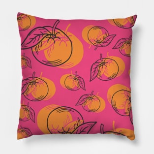 Feel Tangerine Summer Pattern Pillow