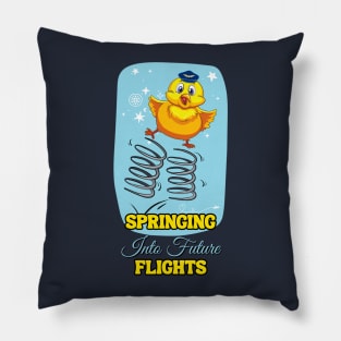 Chick Flight: Soaring into the Future Pillow