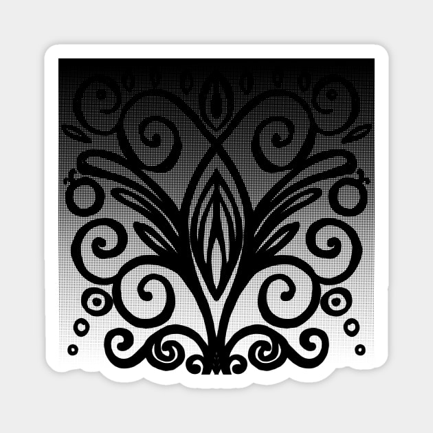 Pattern black and white Magnet by ArtKsenia