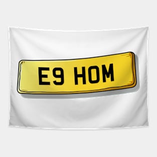 E8 HOM - Homerton Number Plate Tapestry