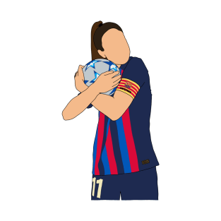 Alexia Putellas hugging the UWCL ball T-Shirt