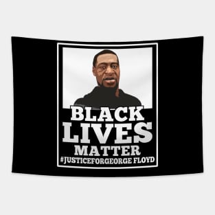 Black Lives Matter T-Shirt Justice For George Floyd Tapestry