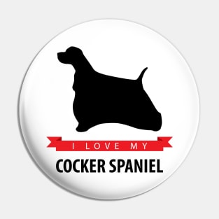 I Love My Cocker Spaniel Pin