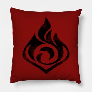 Genshin Impact Pyro Black Pillow