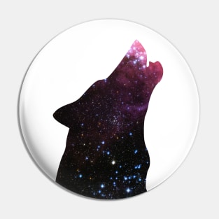 Galaxy Wolf Pin