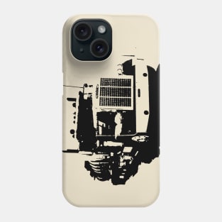 Freightliner classic 1980s big rig truck monoblock black Phone Case