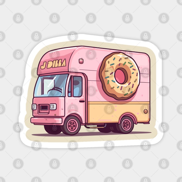 J Dilla Donuts Van Magnet by DankFutura