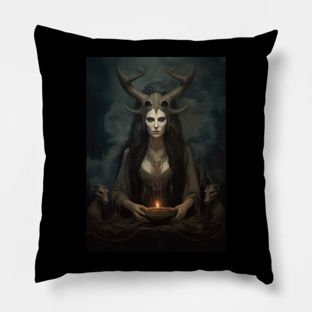 Hekate Pillow by RosaliArt