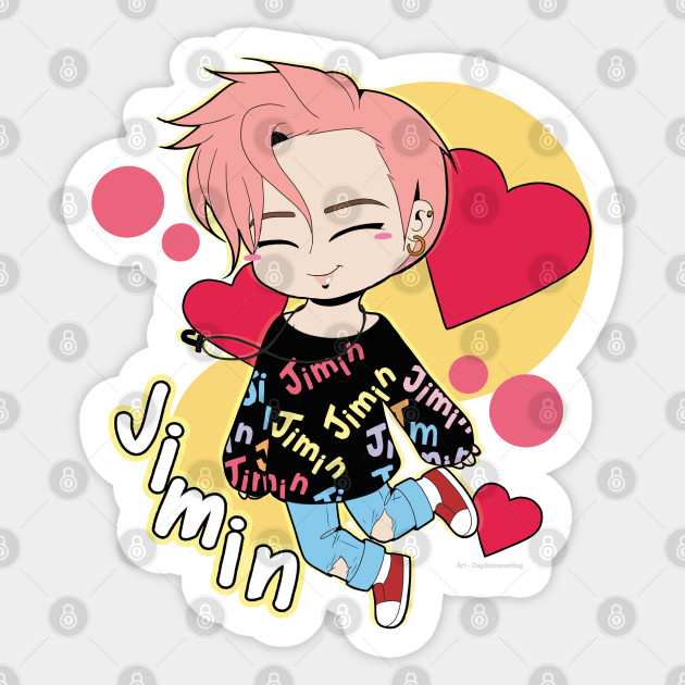 Bts Chibi Jimin Design Ynwa Version Bts Sticker Teepublic