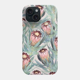 Pale Painted Protea Neriifolia Phone Case