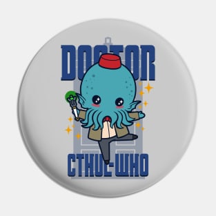 Cute Kawaii Time Travelling Cthulhu Monster Pin